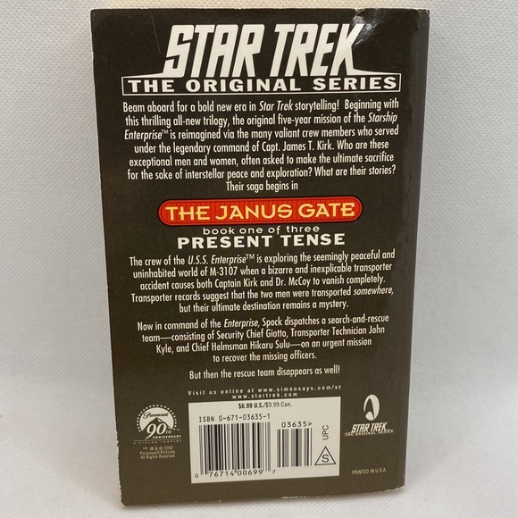 Star Trek The Original Series The Janus Gate Present Tense L.A. Graf - Picture 3 of 8